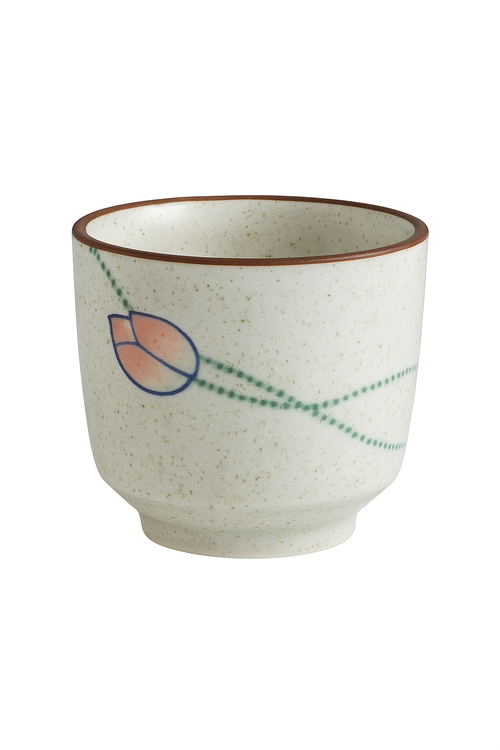 Tasse sake yunomi ceramique peinte main japonaise traditionnelle