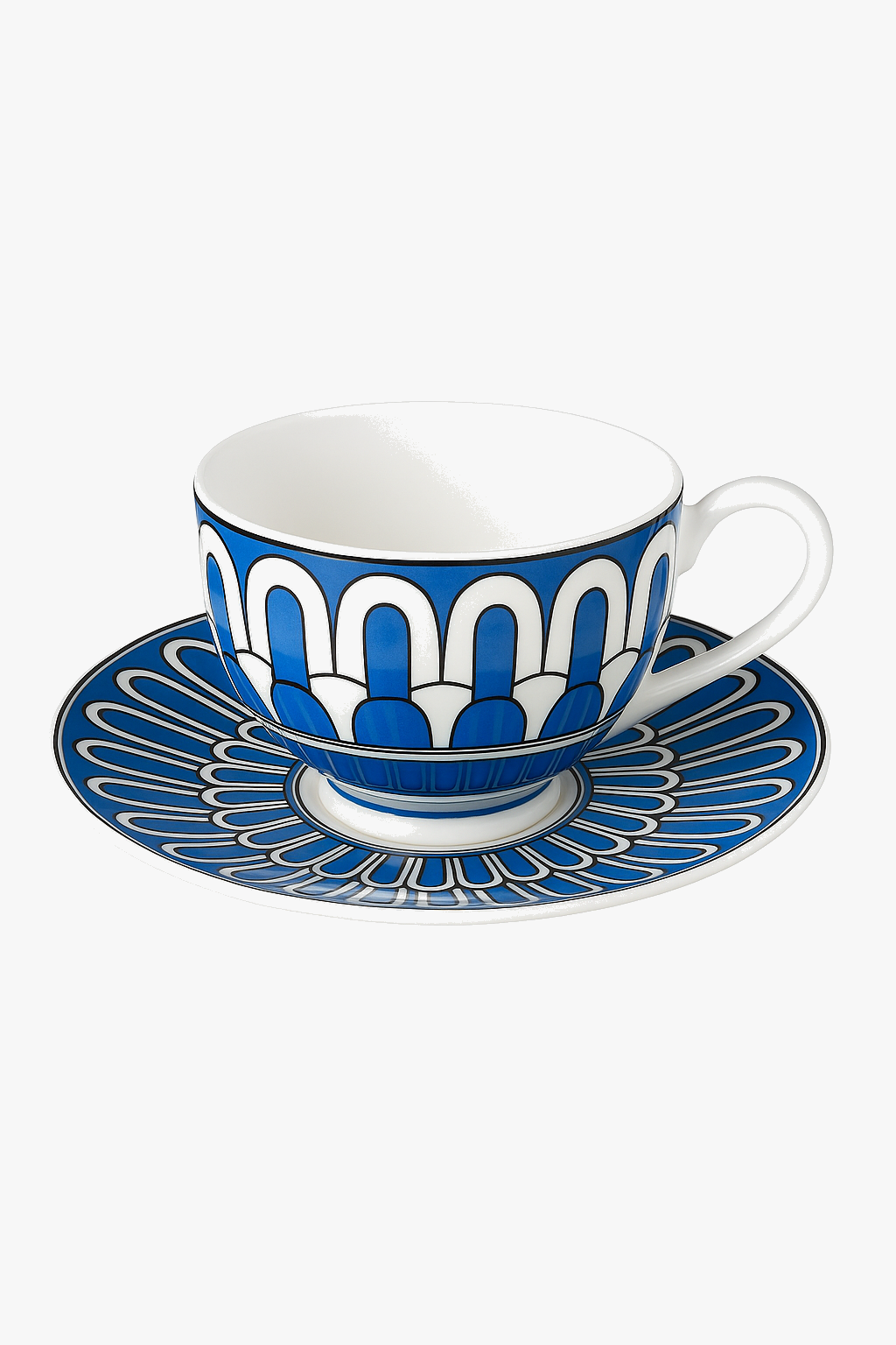 European style elegant seal motif plate for tea