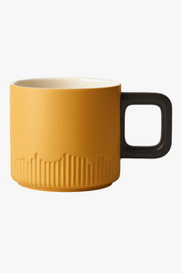 Gradient ceramic tea cup with mini handle minimalist style