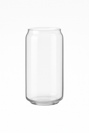 Tasse verre canette couvercle bambou paille borosilicate
