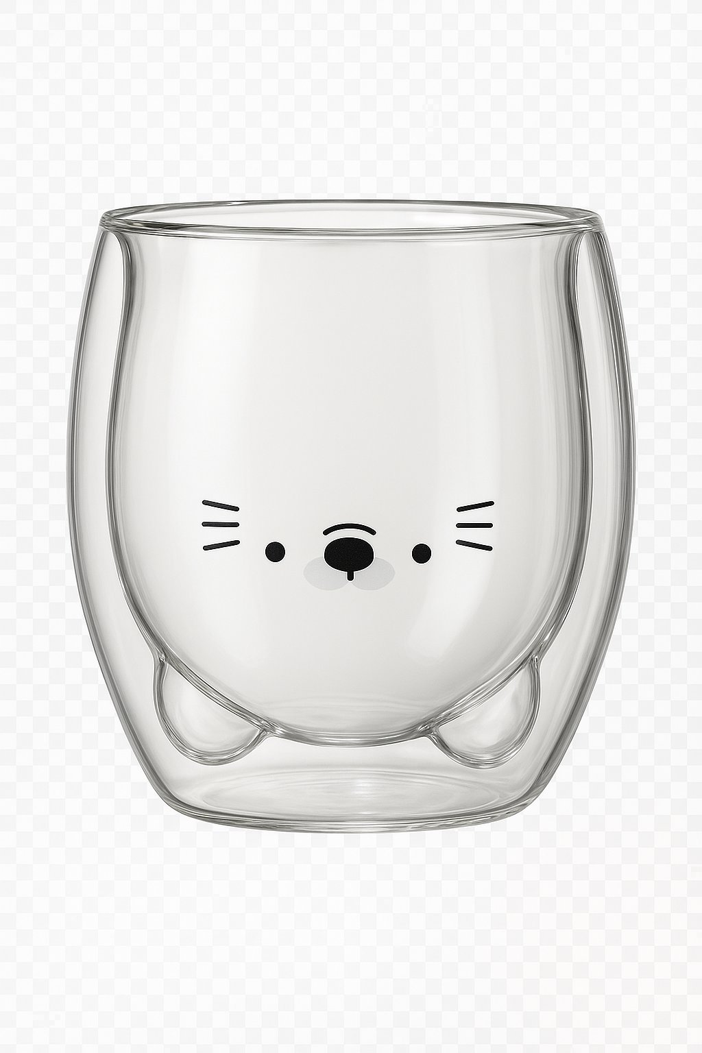 Tasse verre double paroi motif animaux 250ml - vue 2 sur 2