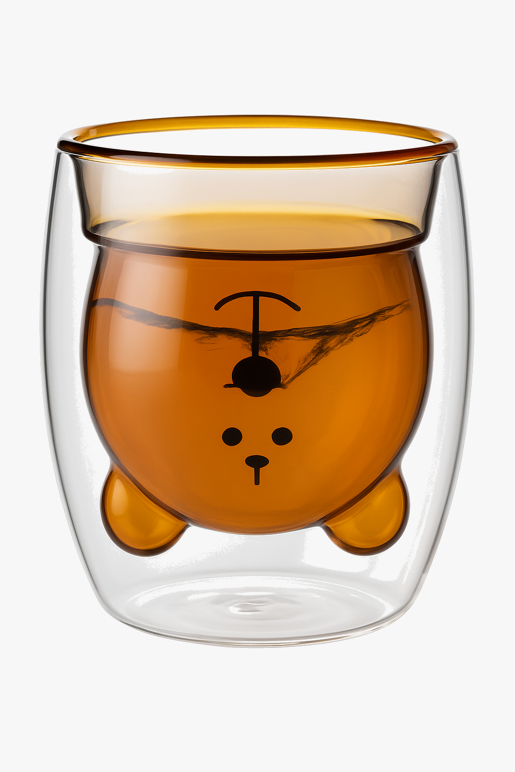 Tasse verre double paroi motif animaux 3d mignon