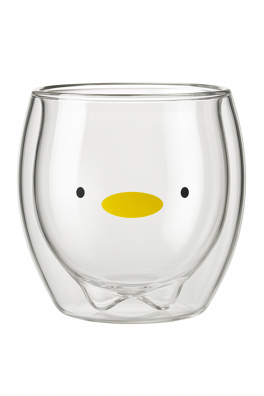 tasse verre double paroi motif animaux 3d mignons - vue 2 sur 2