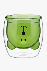 Tasse verre double paroi motifs animaux 3d 250ml