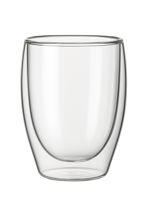 Tasse verre double paroi striée isolante café whisky