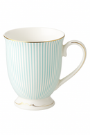 tasses à thé porcelaine fine motif rayures doré