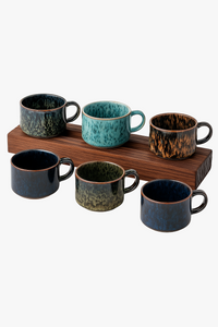 Minimalist insulated ceramic coffee mugs for home and office