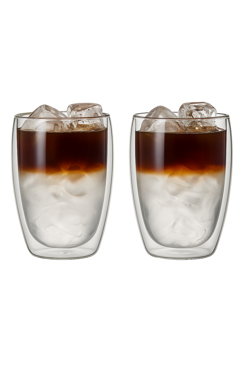 Tasses double paroi verre isolant artisanales café expresso