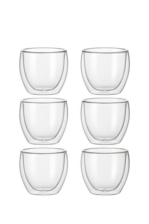 Tasses expresso verre double paroi isolante 80 450ml