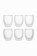 Tasses expresso verre double paroi isolante design moderne