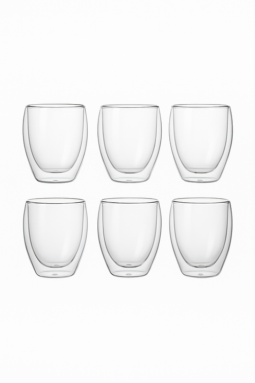 Tasses expresso verre double paroi isolante design moderne