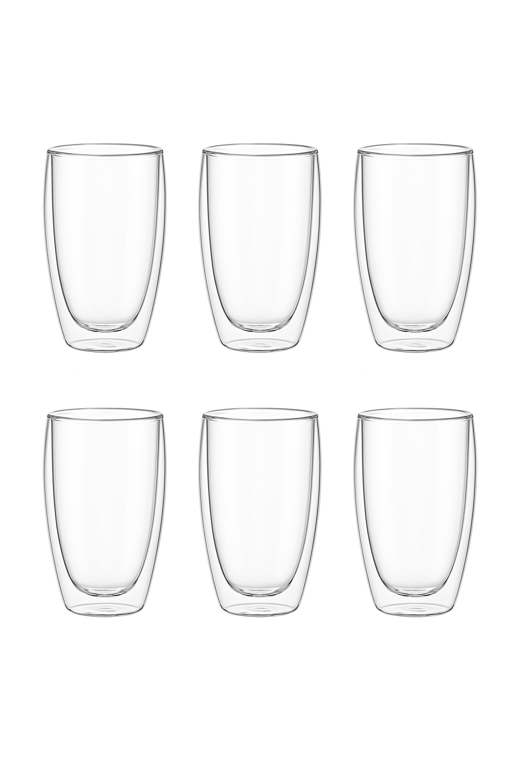 Tasses expresso verre double paroi isolante design thermal (lot de 6)