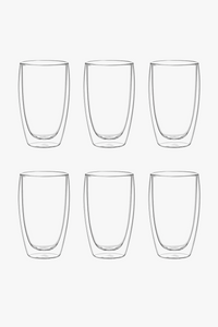 Tasses expresso verre double paroi isolante design thermal (lot de 6)