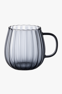 Tasses verre borosilicate 400 ml motif rayures