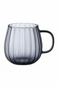 Tasses verre borosilicate 400 ml motif rayures
