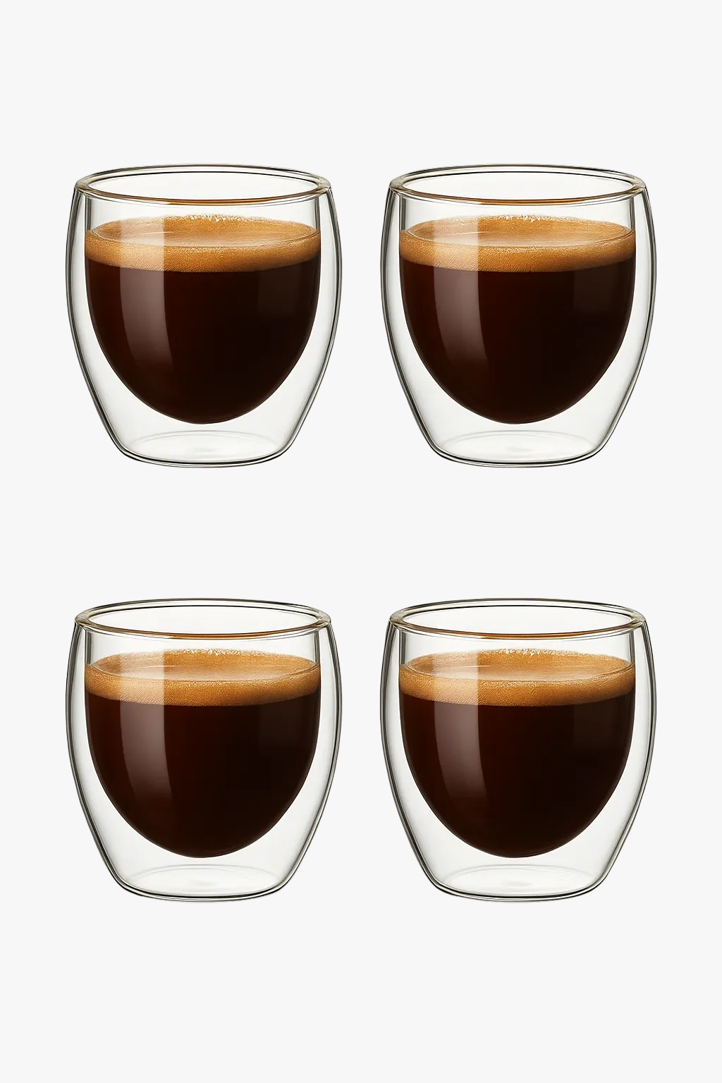 Tasses verre double paroi borosilicate isolant lot