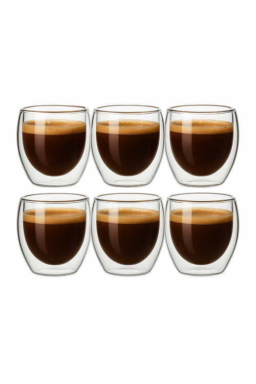 Tasses verre double paroi isolantes cafe expresso 250ml