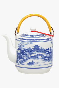 Jingdezhen style ceramic teapot large capacity blue and white porcelain