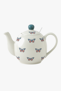 Ceramic teapot with butterfly and animal pattern and infuser 500ml