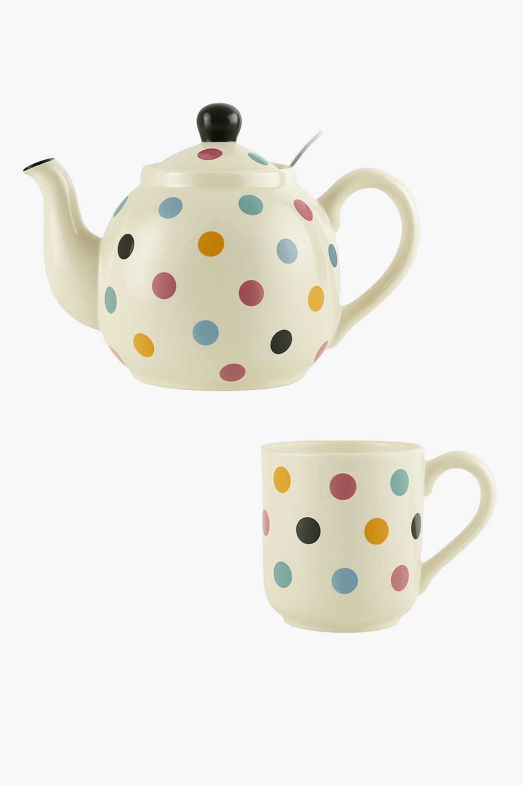 British style ceramic polka dot teapot for tea