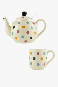 British style ceramic polka dot teapot for tea