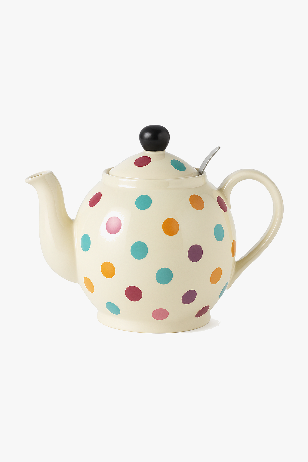 British style ceramic teapot with polka dot design for tea