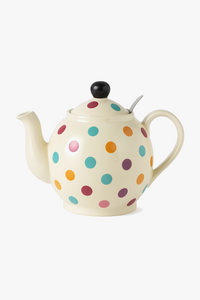 British style ceramic teapot with polka dot design for tea