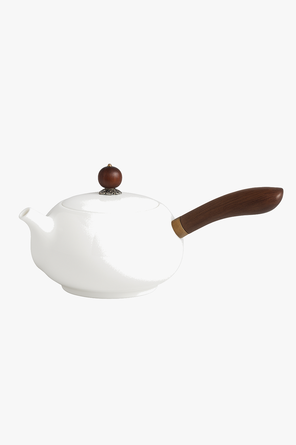 Dehua porcelain side handle teapot ancient jade style