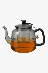 Théière en verre borosilicate 1.2l infuseur double compartiment