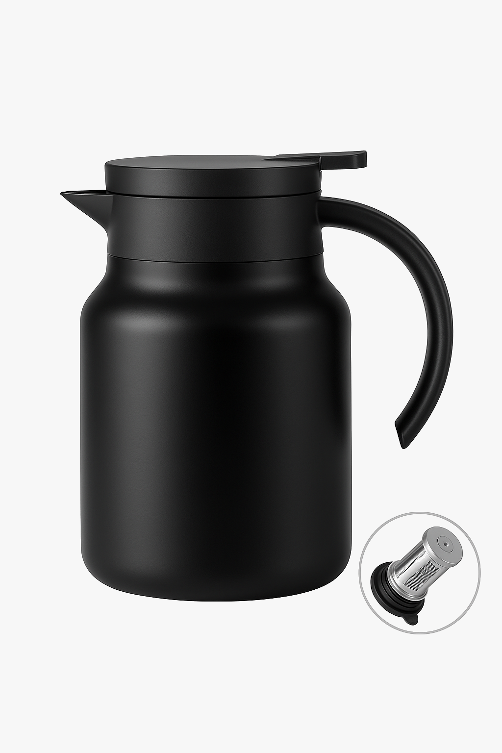 Large capacity stainless steel teapot with thermal insulation and fast infusion