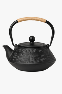Japanese enamelled cast iron teapot with mesh infuser