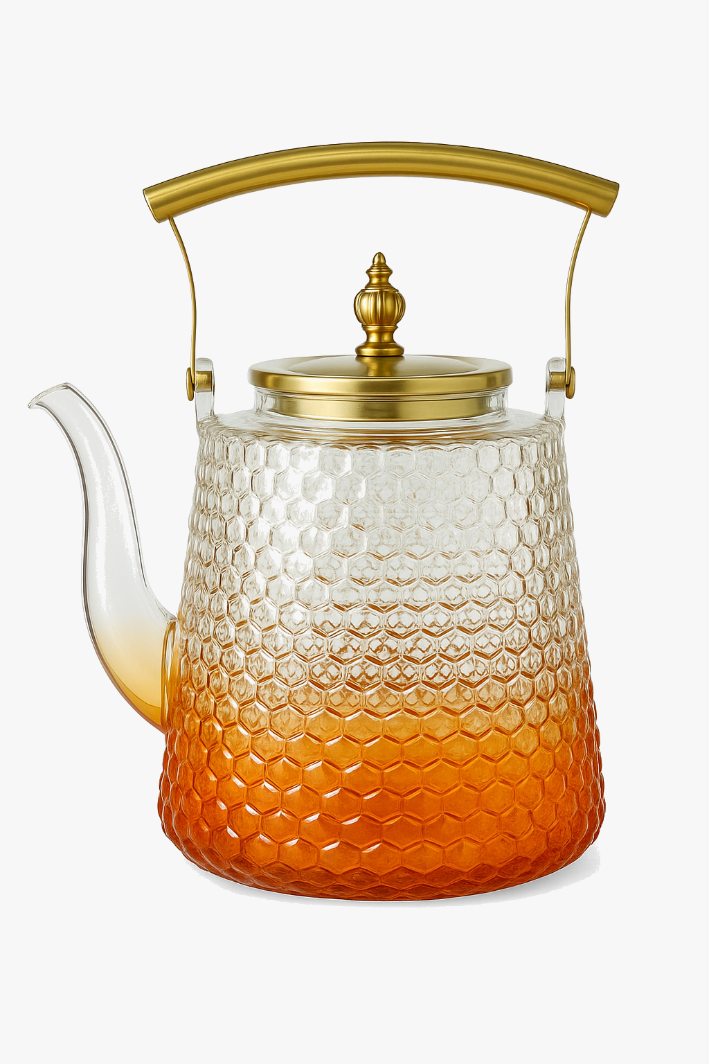 Japanese teapot borosilicate glass retro copper handle