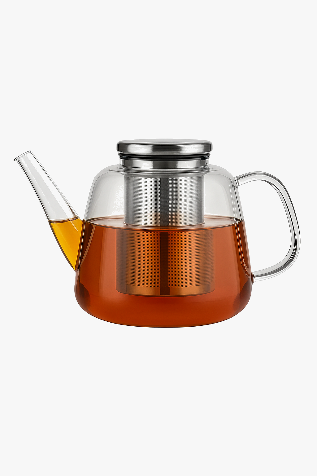 Borosilicate glass teapot 1.5l with removable stainless steel infuser