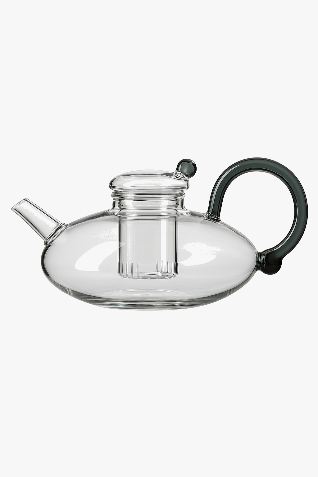 Heat resistant glass teapot with infuser filter