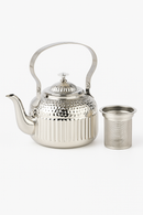 Theiere acier inox martelee 18l avec filtre integre