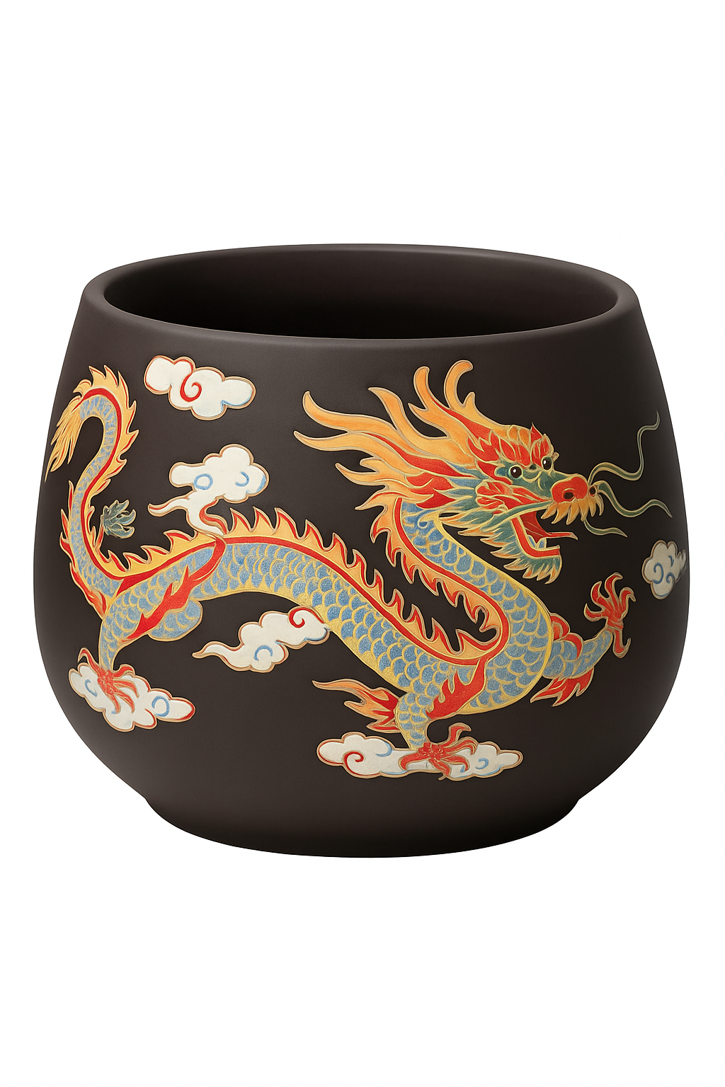 Théière argile dragons phénix style gongfu artisanal - vue 2 sur 2