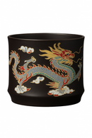 Théière argile violette dragons phénix style gongfu