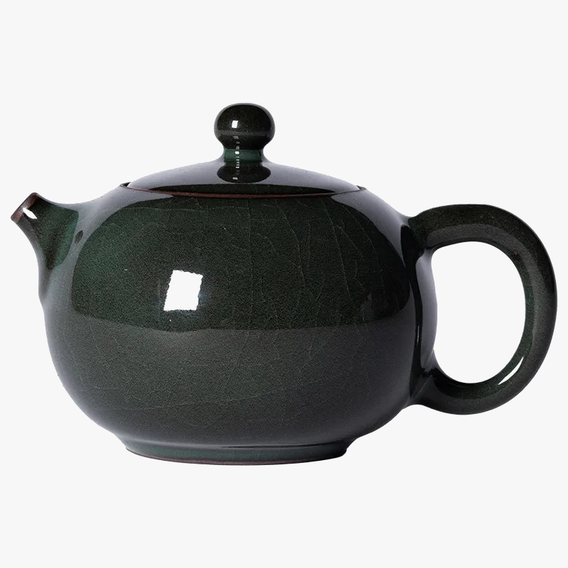 Theiere artisanale celadon craquele 300ml style longquan luxe