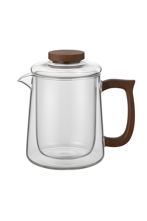 Théière cafetière en verre portatif avec tasses puer - vue 3 sur 2