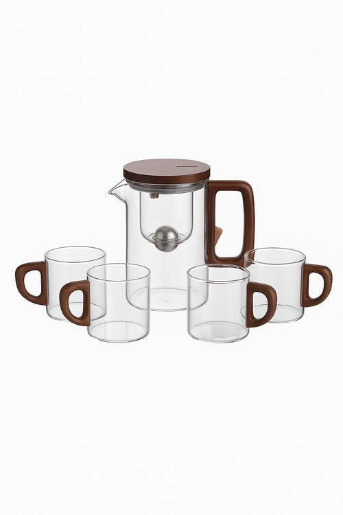 Theiere cafetiere verre chauffant infuseur filtre separateur - vue 3 sur 2