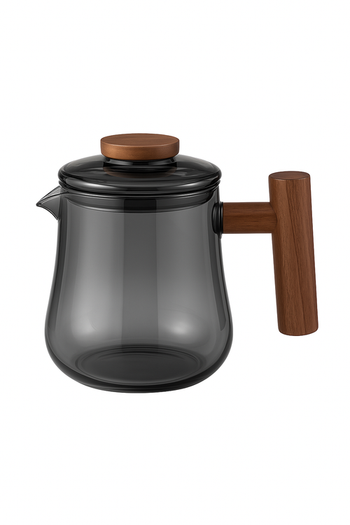 Theiere cafetiere verre portatif set tasses puer moderne - vue 3 sur 2