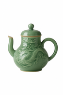 Théière céladon yue kiln dragon phénix relief filtre