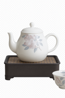 Théière céramique chinoise motifs floraux peints main 160ml