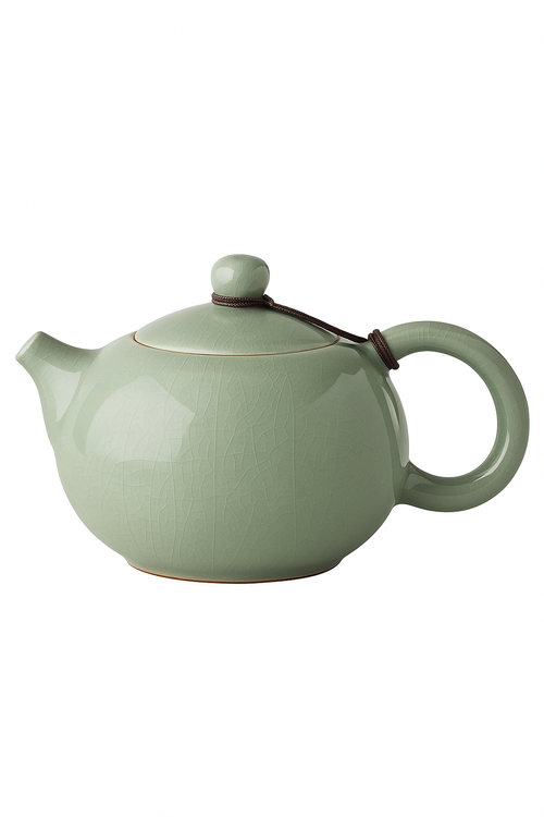 Théière céramique ge yao craquelé style xishi - vue 3 sur 2