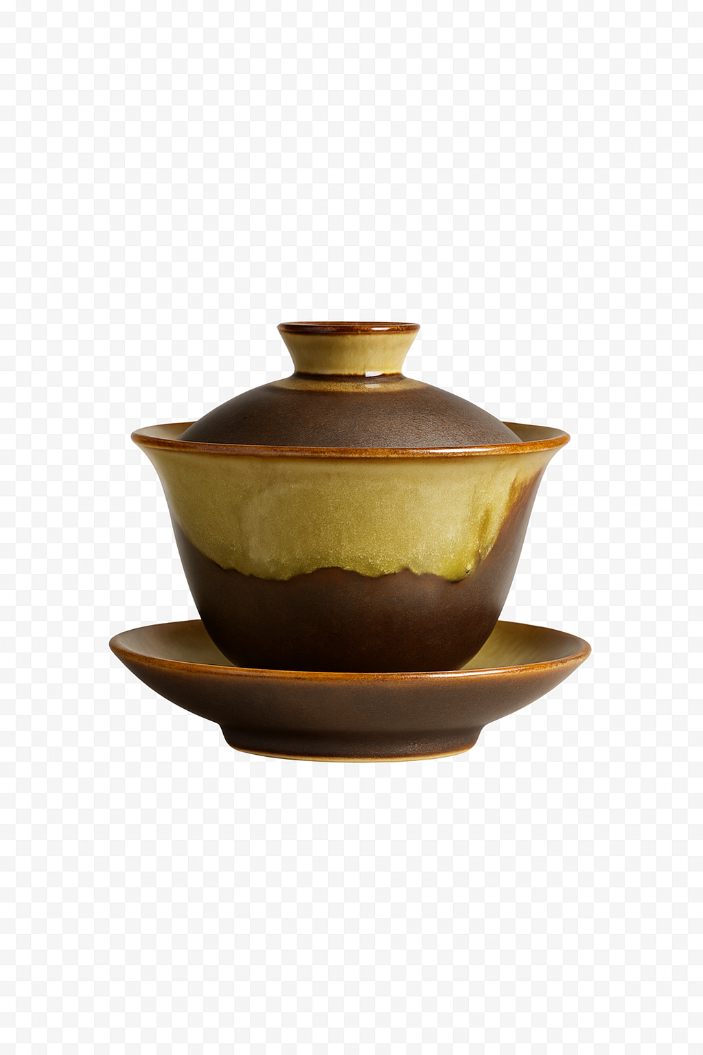 theiere ceramique glacure retro couvercle bol artisanaux - vue 2 sur 2