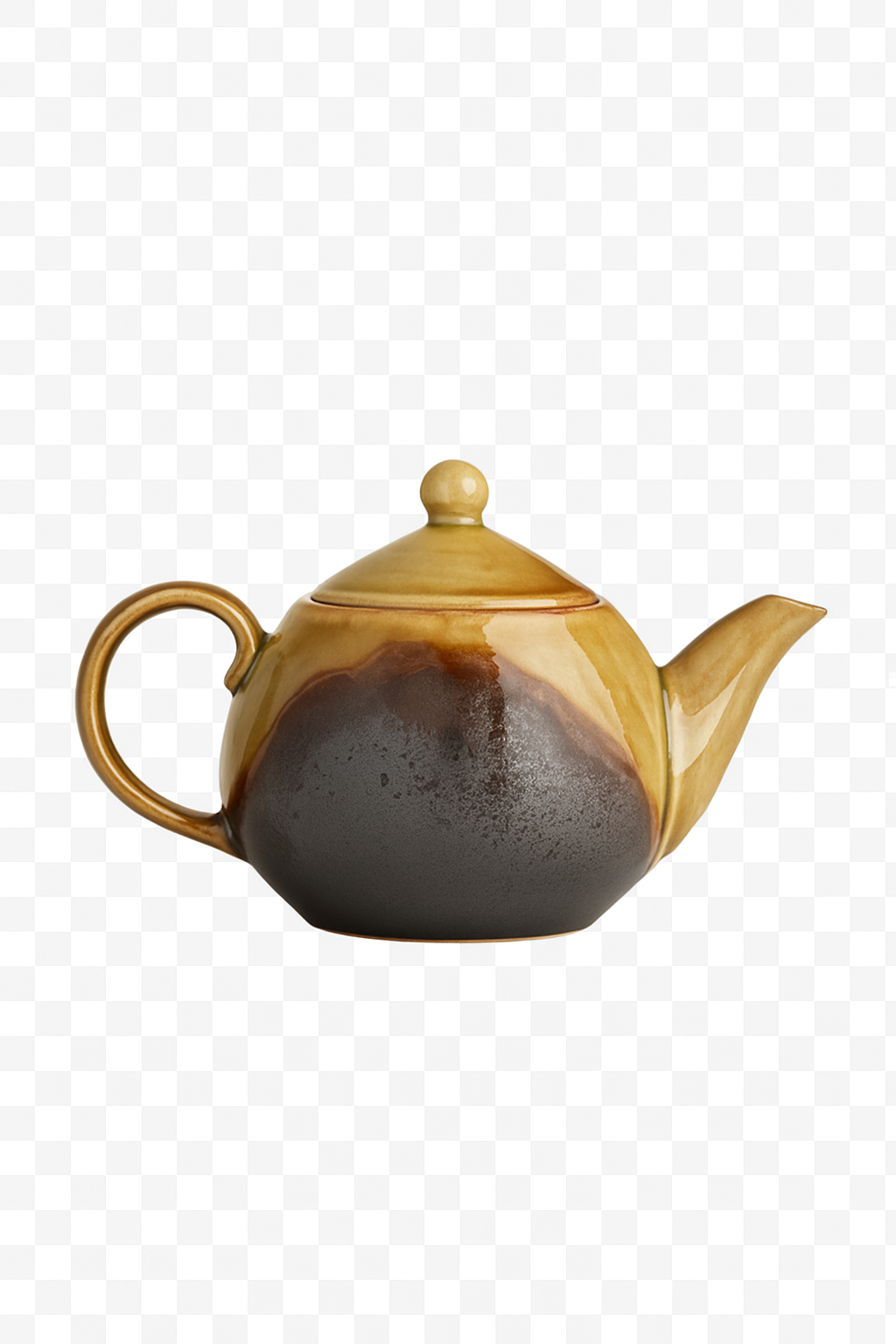 Theiere ceramique retro emaillee bol couvercle style chinois - vue 2 sur 2