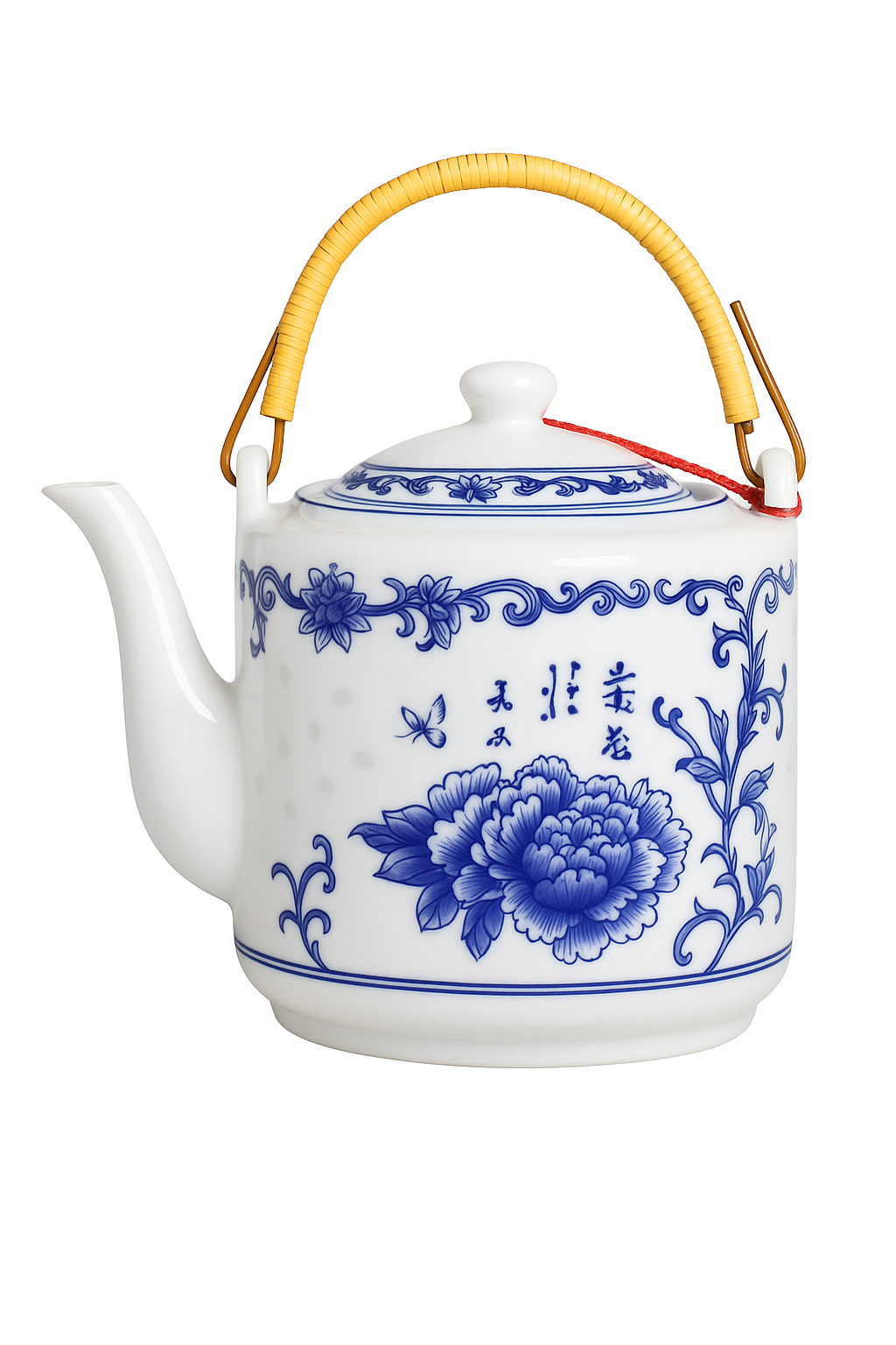 théière céramique style chinois motifs traditionnels grande capacité - vue 2 sur 2