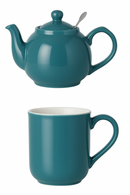 Theiere ceramique style farmhouse avec filtre inox