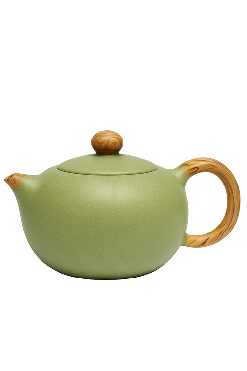 Théière chinoise en argile yixing motif lotus artisanale - vue 3 sur 2