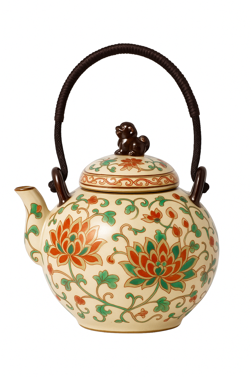 Théière chinoise lotus en porcelaine service kung fu